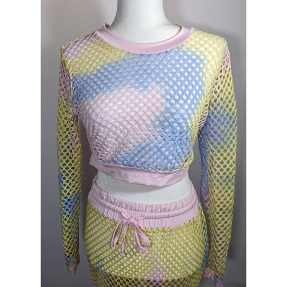 InGear Resort Mermaidcore Pastel Rainbow Two Piece Swim Cover Up - Picture 7 of 10